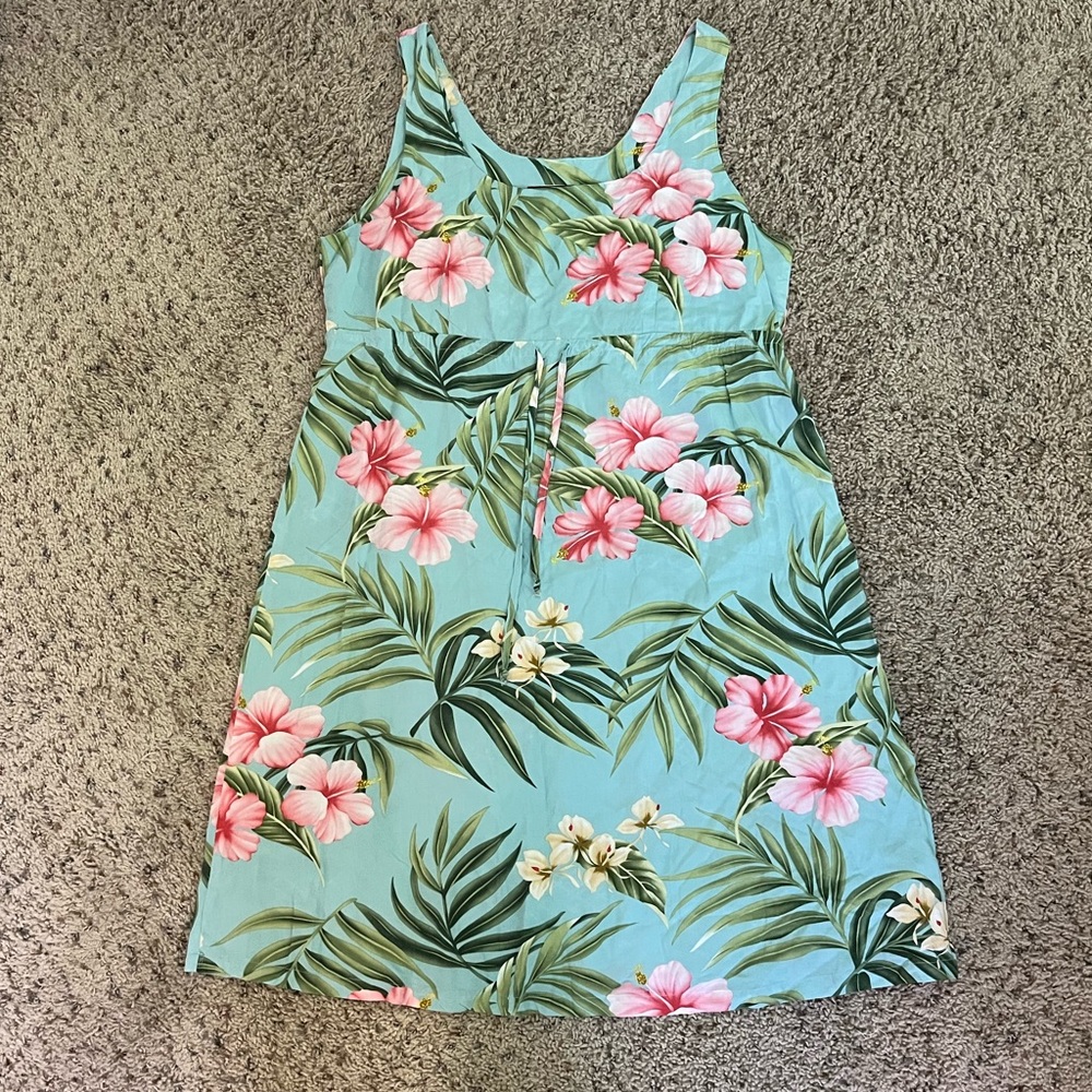 Tropical Floral Print Dress